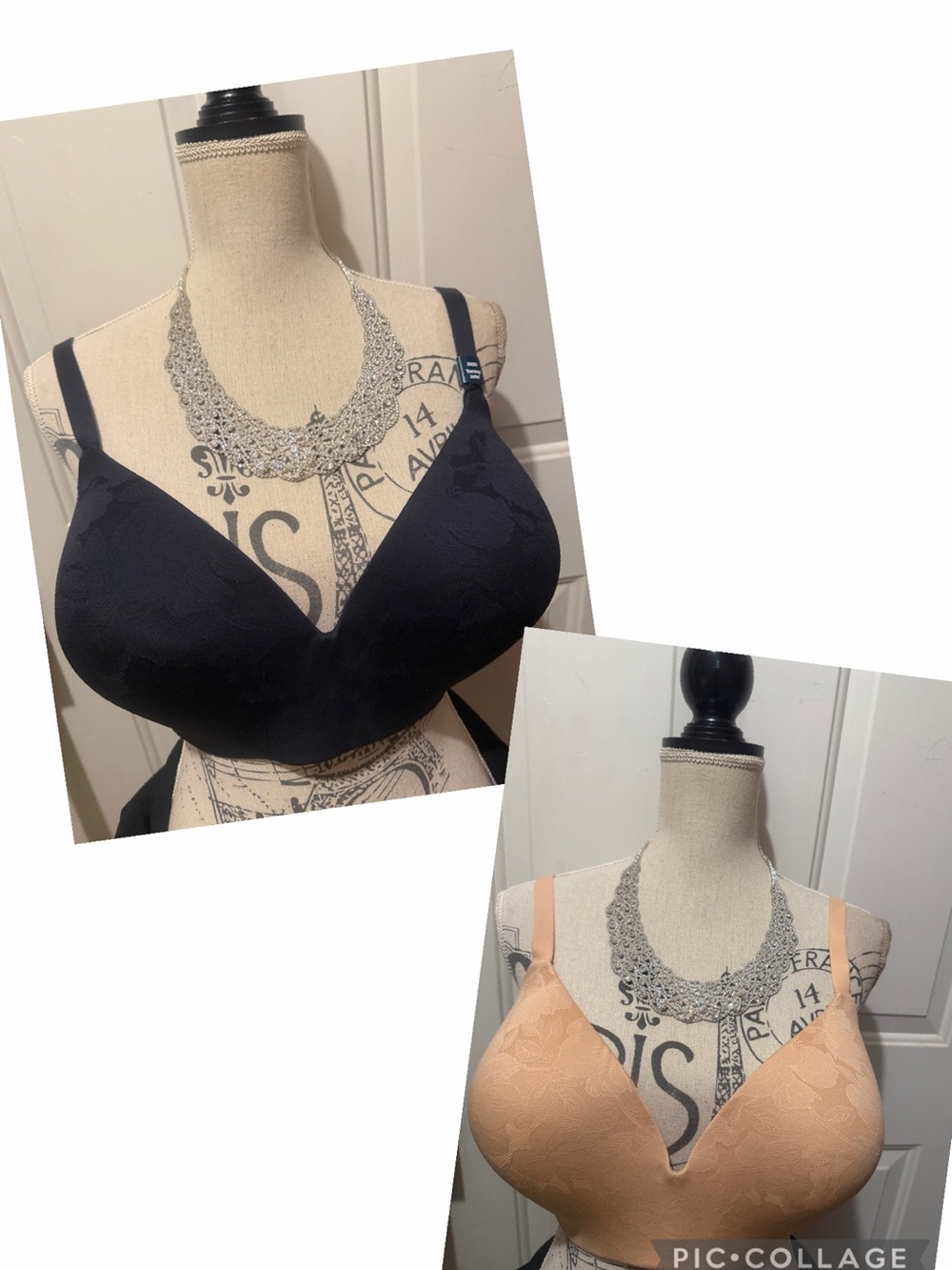 Tommy John 2-Wireless Bras in Black & Nude